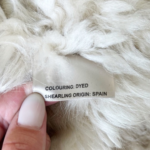 Burberry Shearling Wool Tan Beige Brown Suede Coat Jacket Size 6 - Picture 14 of 16